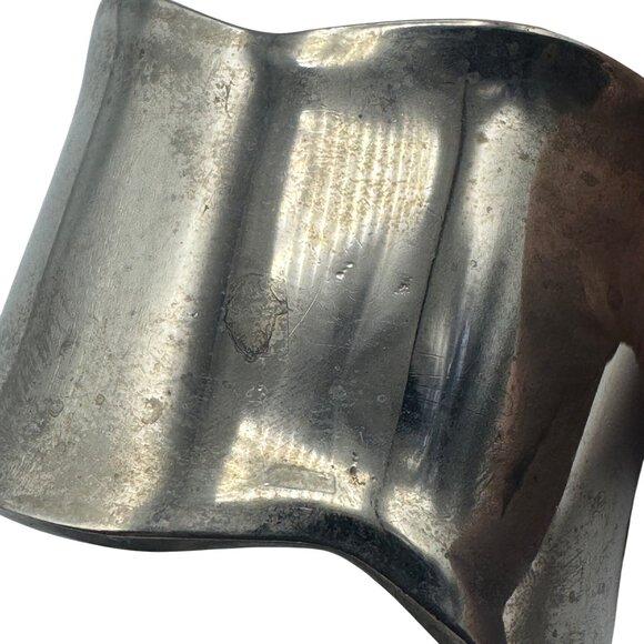 Unbranded Silver-Tone Wide Cuff Bracelet Vintage Statement Jewelry Piece - Picture 6 of 7